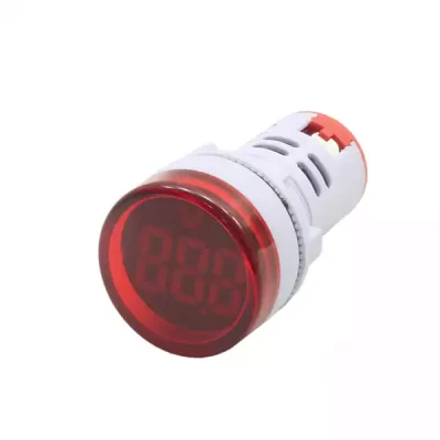 ولتمتر-چراغ-سیگنالی-ac500v-قرمز-گرد-مدل-ad16-22dsv ولتمتر چراغ سیگنالی AC500V قرمز گرد مدل AD16-22DSV