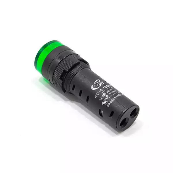چراغ سیگنال بازردار AC220V گرد سبز مدل AD16-16SM