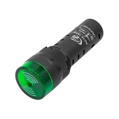 چراغ سیگنال بازردار AC220V گرد سبز مدل AD16-16SM
